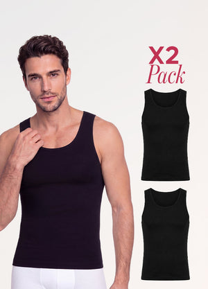 Camiseta Moldeadora Hombre: Abdomen y Espalda | Salome SEM-123 2 Pack