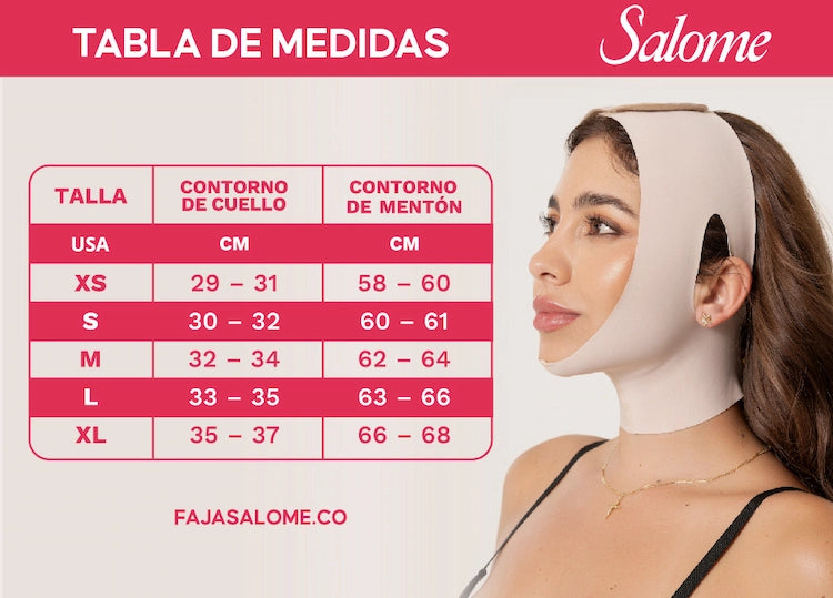 tabla de medidas  mentonera